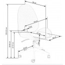 Кресло компьютерное HALMAR FALCAO розовый/белый